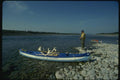 155031 Arctic Canoeist Fishing Coppermine River, N.W.T. A4 Photo Print