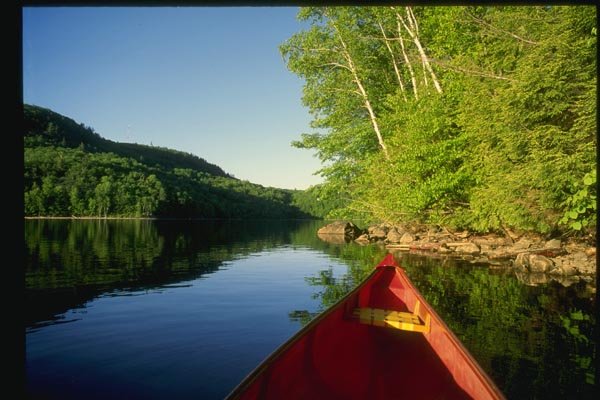 155057 Canoe Bow Gatineau River, Quebec A4 Photo Print