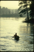 155058 Solo Canoeist Quebec A4 Photo Print
