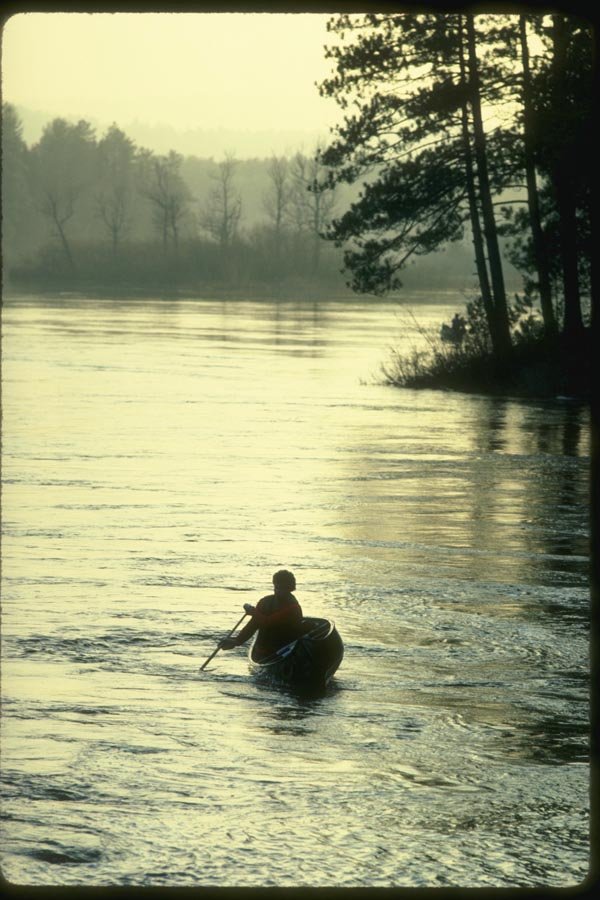 155058 Solo Canoeist Quebec A4 Photo Print