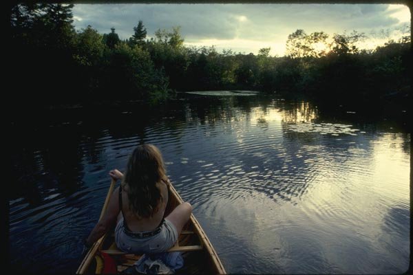 155059 Sunset Paddle Gatineau River, Quebec A4 Photo Print