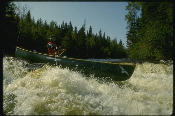 155061 Solo Canoe Quebec A4 Photo Print