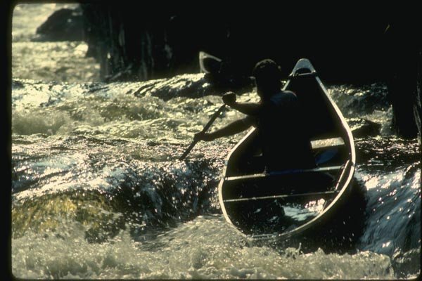 155062 Solo Canoe March River, Quebec A4 Photo Print