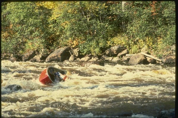 155076 Canoe Flip Quebec A4 Photo Print