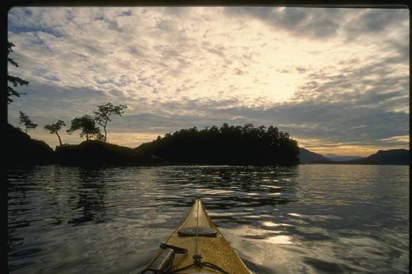 155077 Kayak Bow Vancouver Island A4 Photo Print