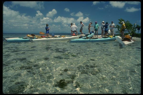 155080 Ocean Kayakers Belize A4 Photo Print