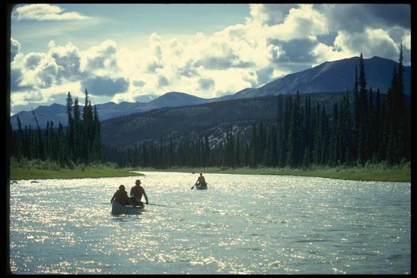 155090 Canoeists Nahanni River A4 Photo Print