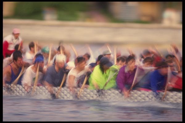 155092 Dragon Boat Racers Vancouver, B.C. A4 Photo Print
