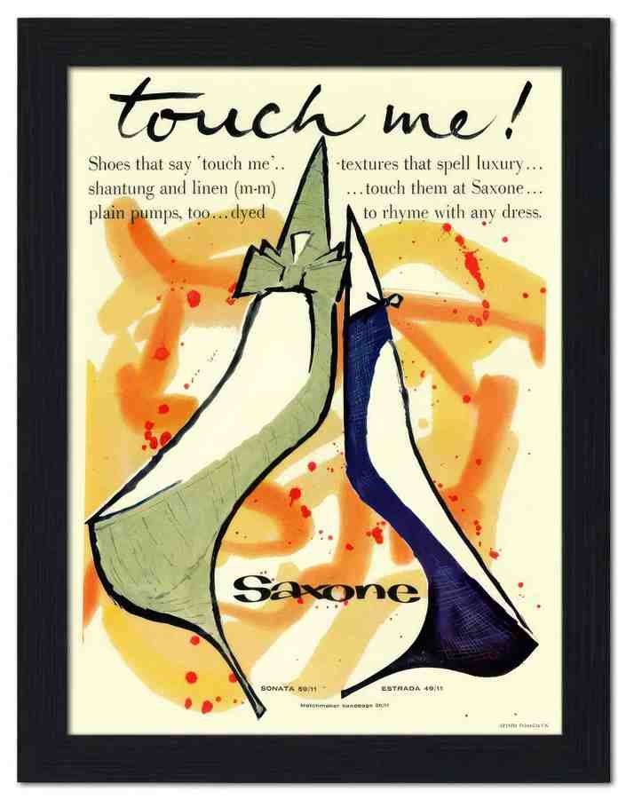 155H touch me saxone shoes 1959 2 Vintage Advert A4 Photo Print