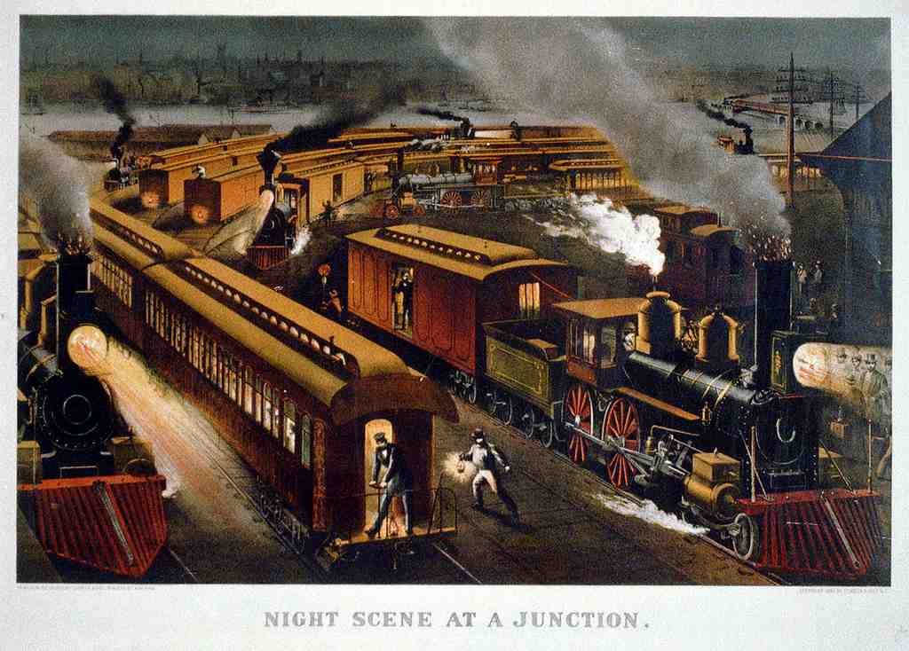 156 Train Station Vintage A4 Photo Print