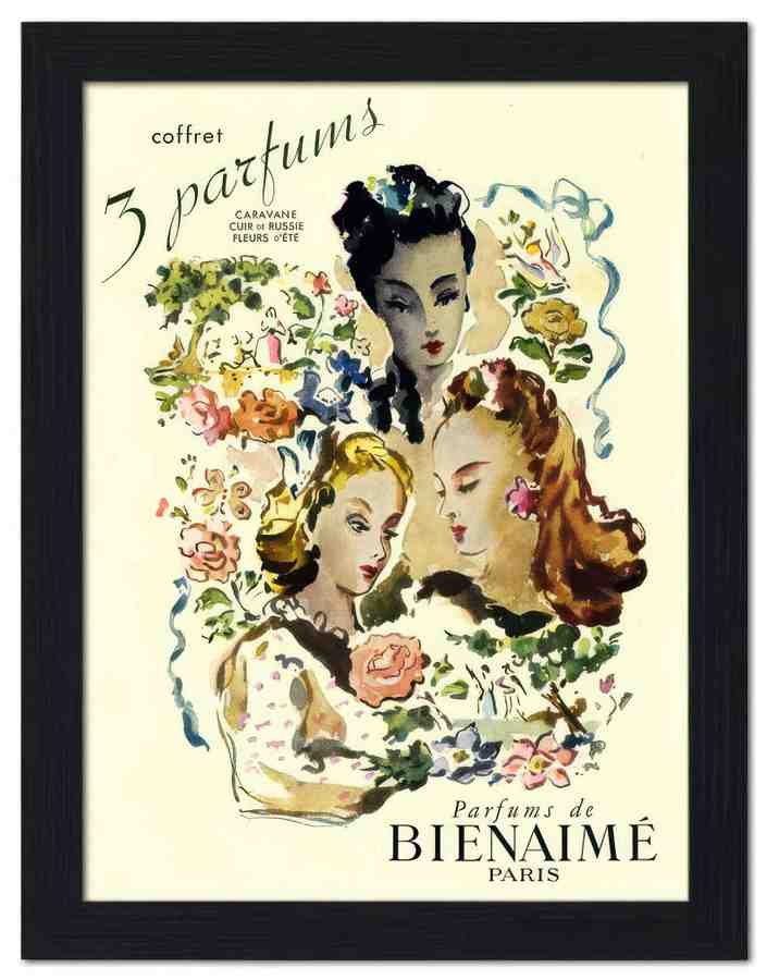 156 bienaime vintage perfume advert 2 Vintage Advert A4 Photo Print