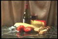 157075 Red Wine Platter With Swiss Cheese A4 Photo Print