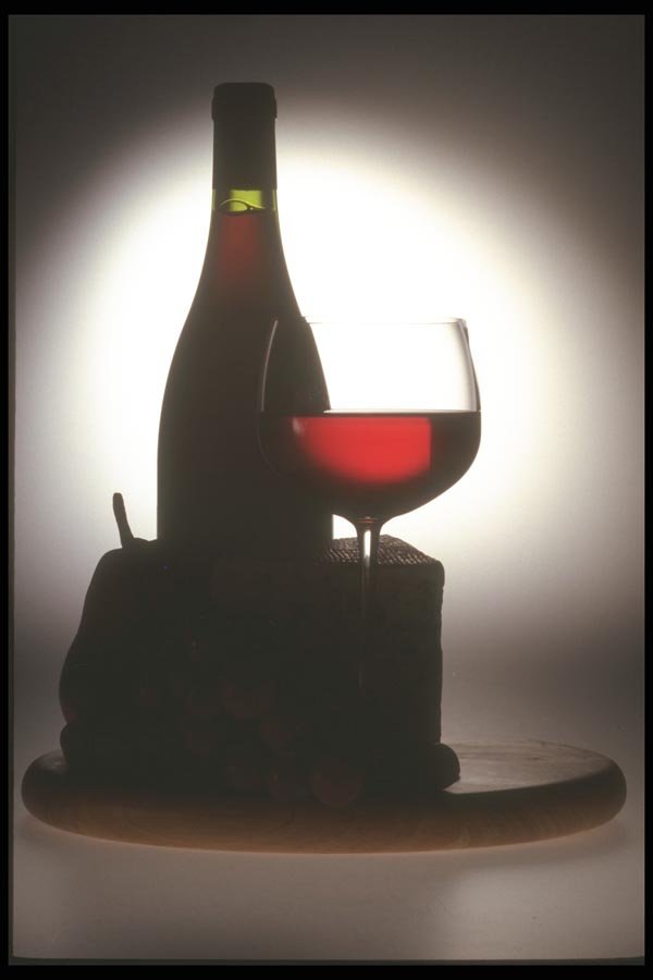 157095 Red Wine Platter (silhouette) A4 Photo Print