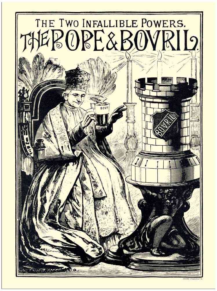 1581 The Pope And Bovril Victorian advert A4 Photo Print