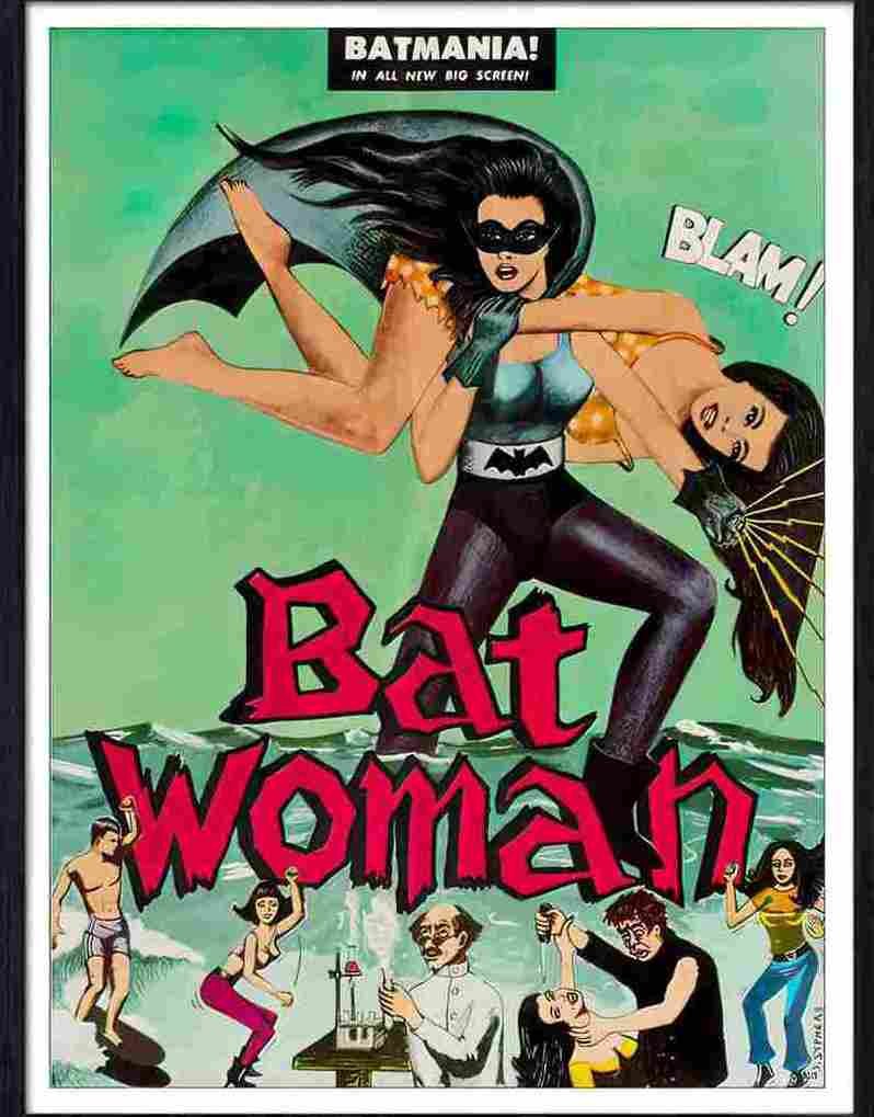 16 bat woman Advert A4 Photo Print