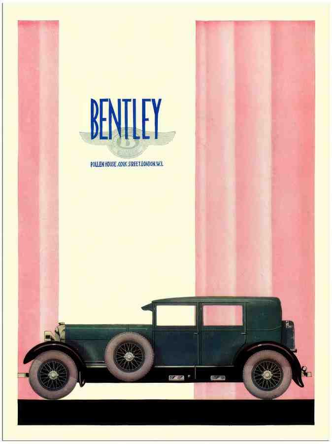 160 bentley car advert 1920s 2 Vintage Advert A4 Photo Print