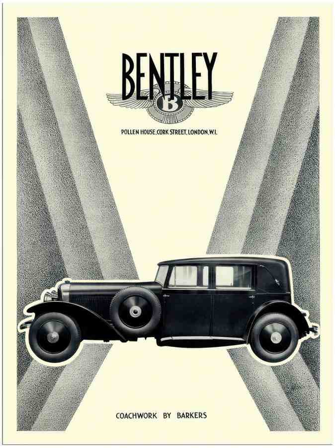 161 bentley car advert 1920s 2 Vintage Advert A4 Photo Print