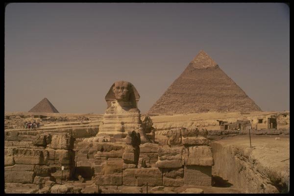 161019 Sphinx And Great Pyramids, Giza, Egypt A4 Photo Print