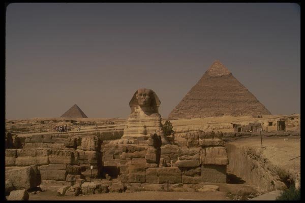 161028 Sphinx And Great Pyramids, Giza Egypt A4 Photo Print