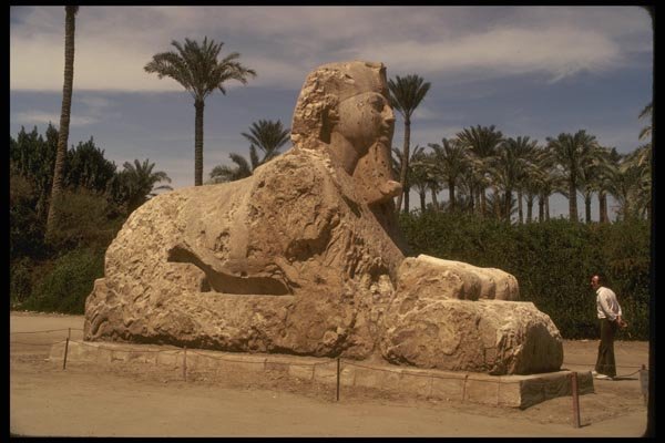 161040 Sphinx Of Memphis, Egypt A4 Photo Print