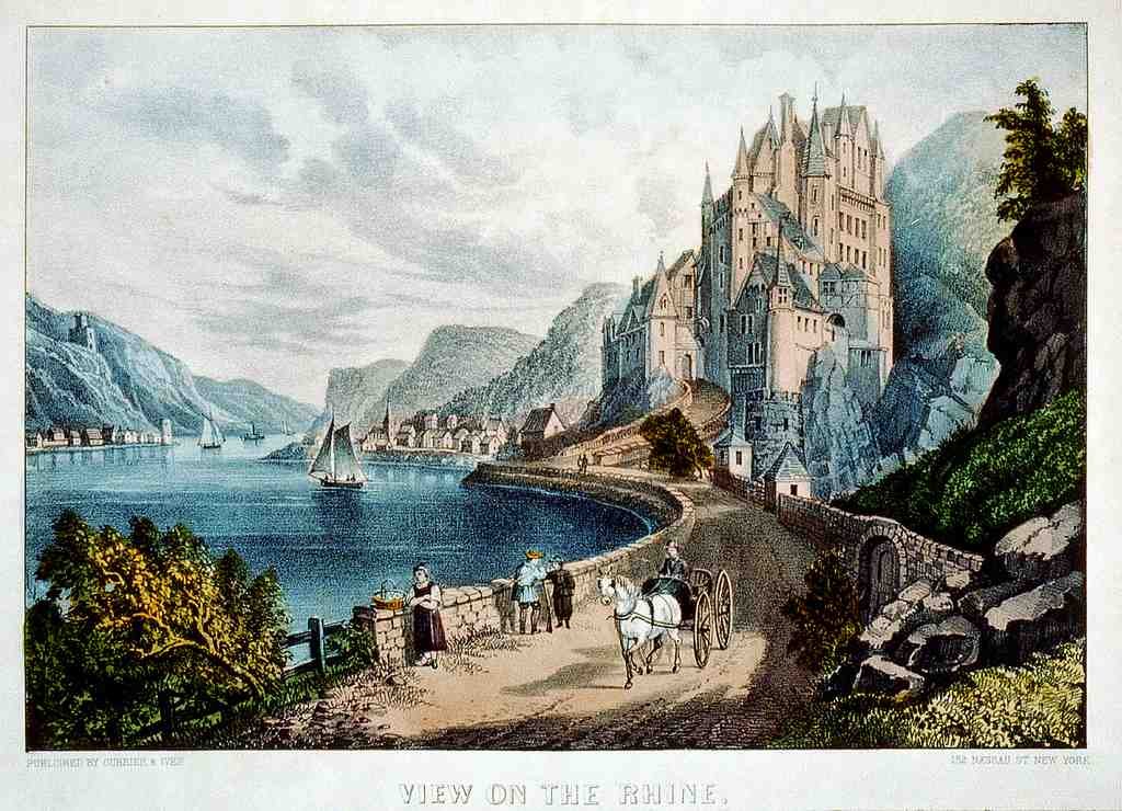 162 View On Rhine Vintage A4 Photo Print
