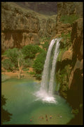 162006 View And Swimmers Havasu Falls A4 Photo Print