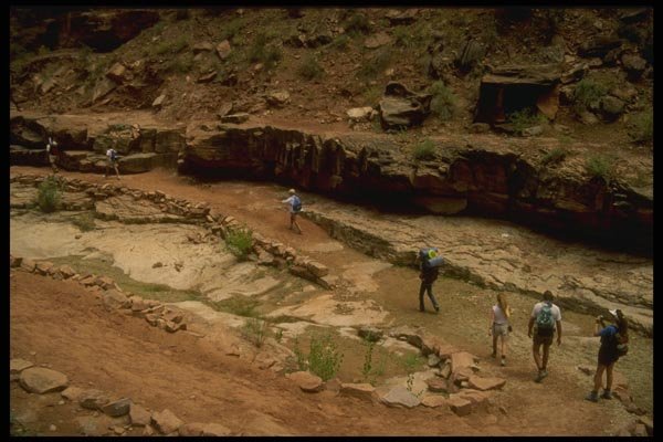 162049 Hikers On The Path A4 Photo Print