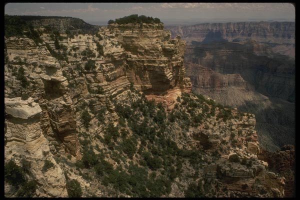 162054 Rock Wall At The North Rim A4 Photo Print