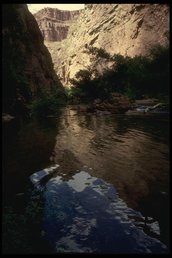 162082 Cliff Reflections On Water A4 Photo Print