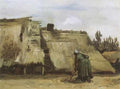 163 Cottage With A Woman Digging Nuenen 1885 A4 Photo Print