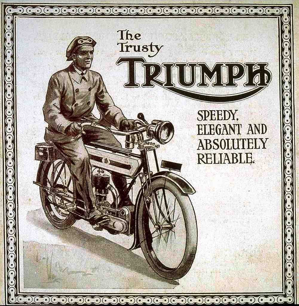 163 The Trusty Triumph Vintage A4 Photo Print