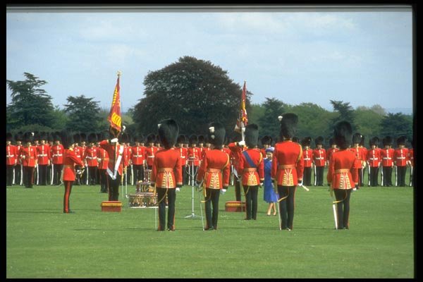 165039 H. M. The Queen Presents Regiment With New Colors A4 Photo Print