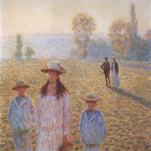 166 Landscape With Figures Giverny 1888 A4 Photo Print