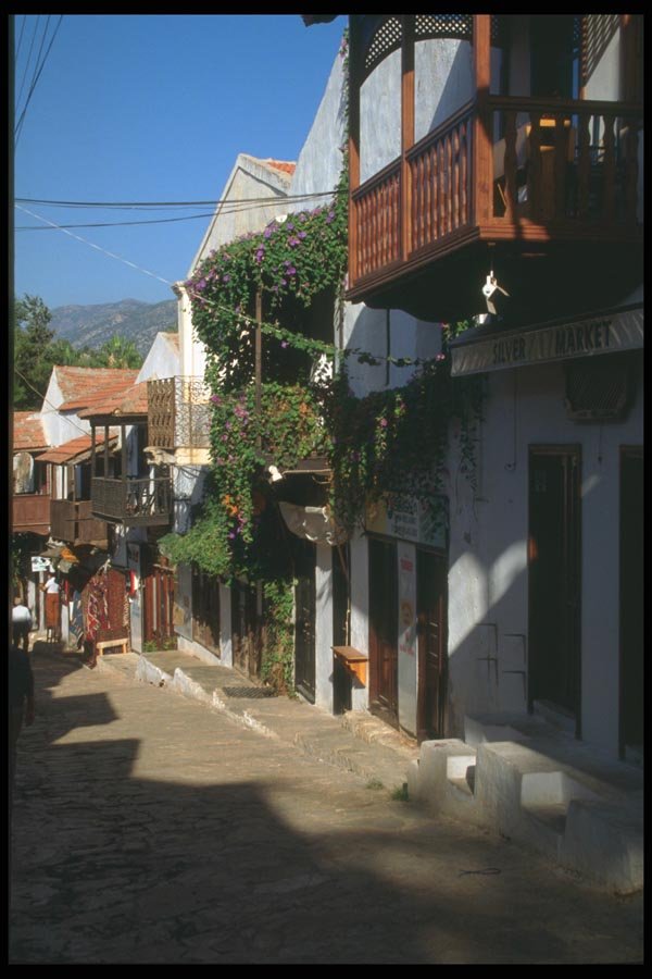 166003 Shops, Kas, Mediterranean Coast A4 Photo Print