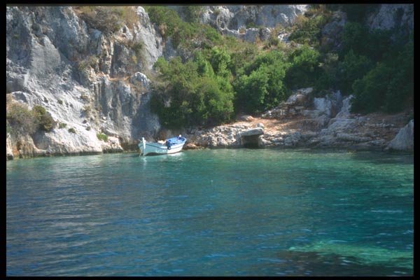 166009 Idyllic Cove Near Kekova, Mediterranean Coast A4 Photo Print
