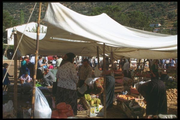 166018 Open air Market, Kas, Mediterranean Coast A4 Photo Print
