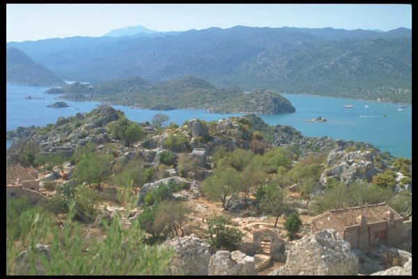 166031 Ruins Of Ancient Village Of Simena A4 Photo Print