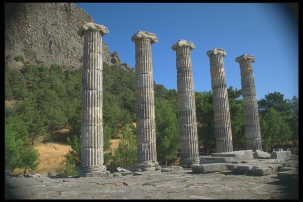 166060 Ruins, Temple Of Athena A4 Photo Print