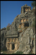 166063 Rock Tombs, Myra A4 Photo Print