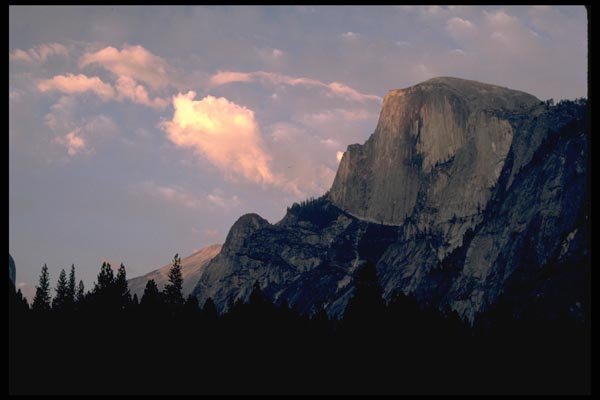 167007 Sunset Half Dome A4 Photo Print