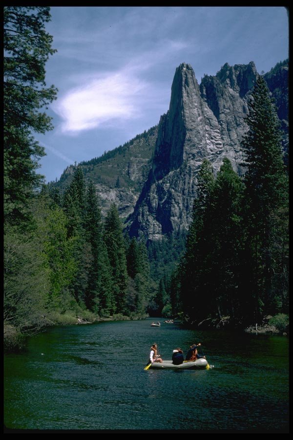 167011 Rafting On Merced River A4 Photo Print