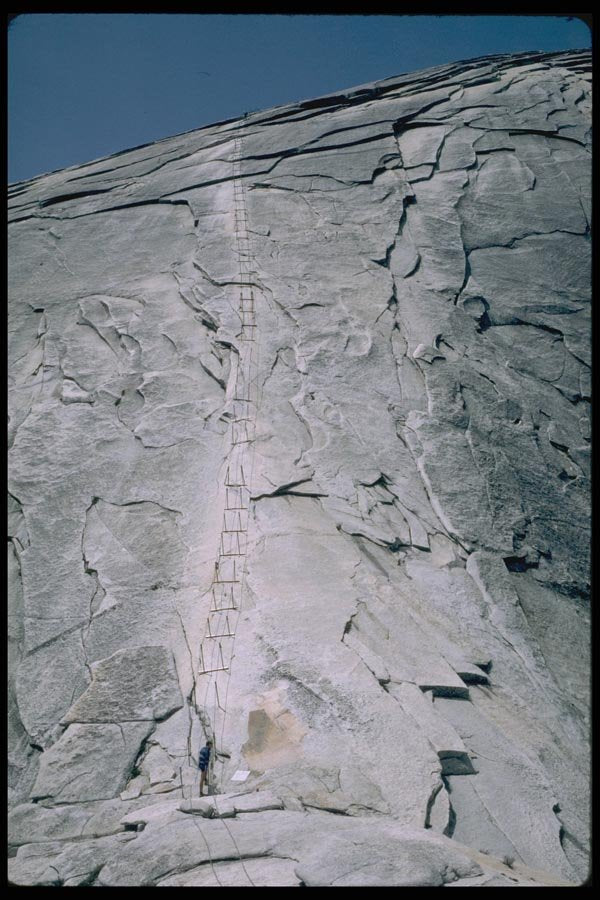 167056 Cables To The Top Of Half Dome A4 Photo Print
