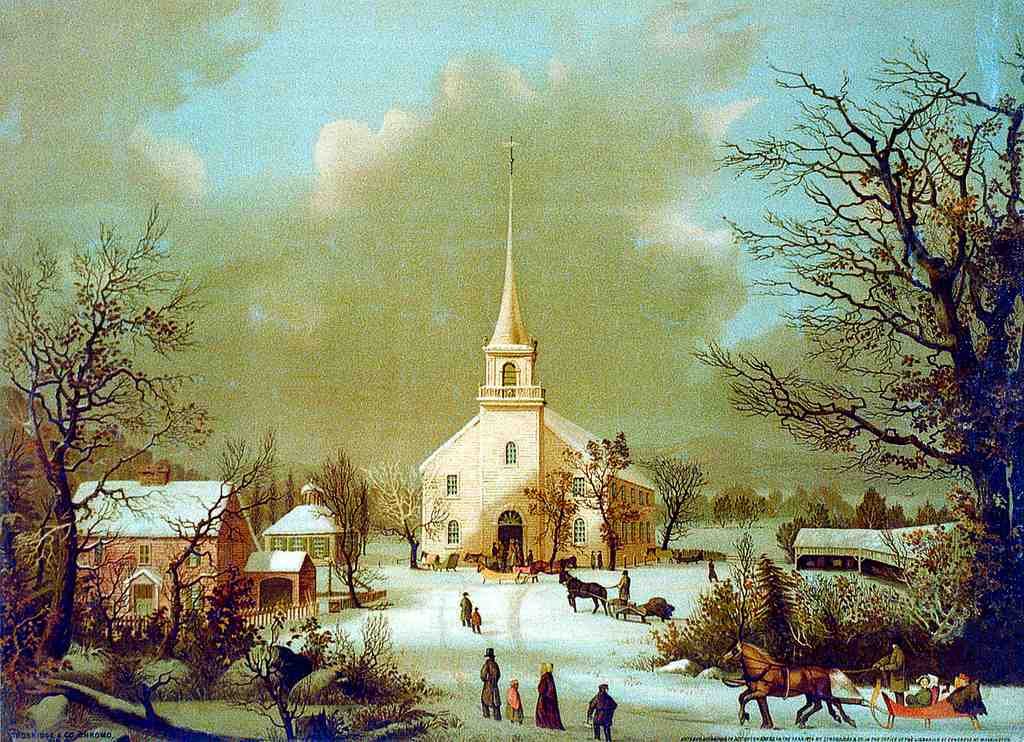 168 Winter Sunday Vintage A4 Photo Print