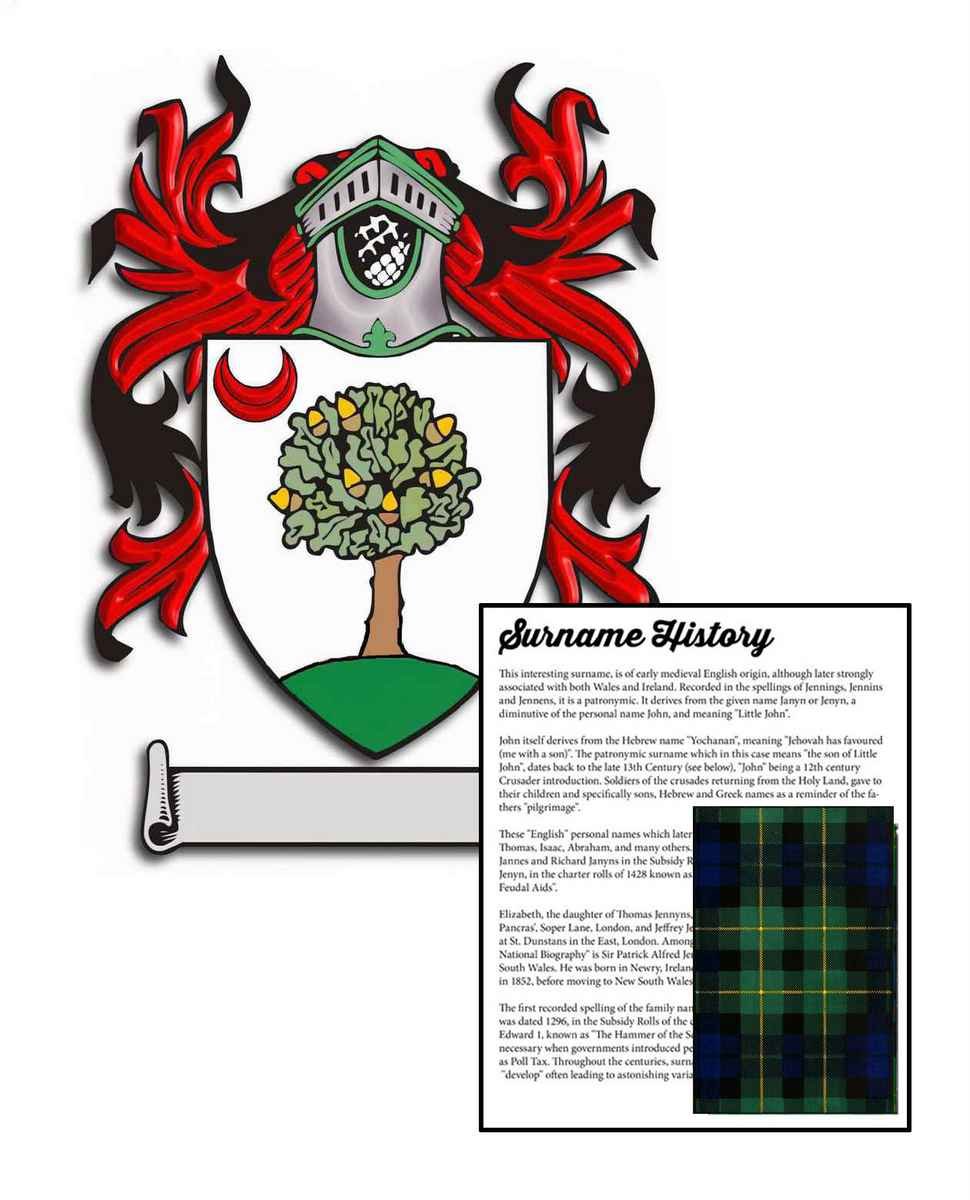 Player Surname Coat of Arms A4 Photo Print