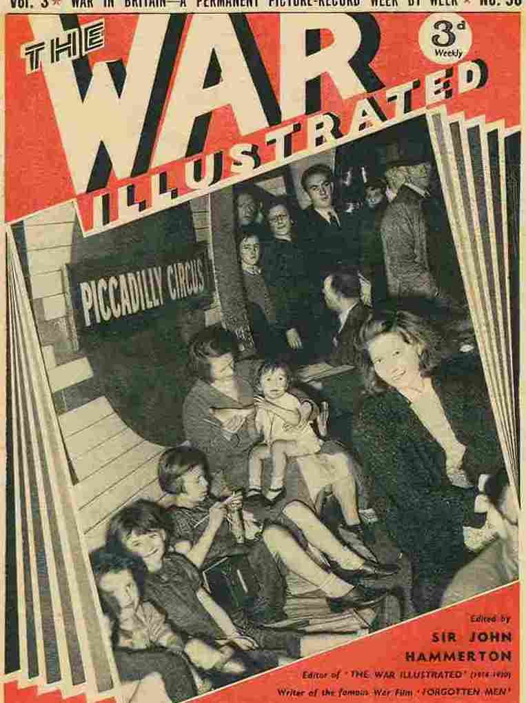 17 01 war illustrated piccadilly circus tube 2 Advert A4 Photo Print