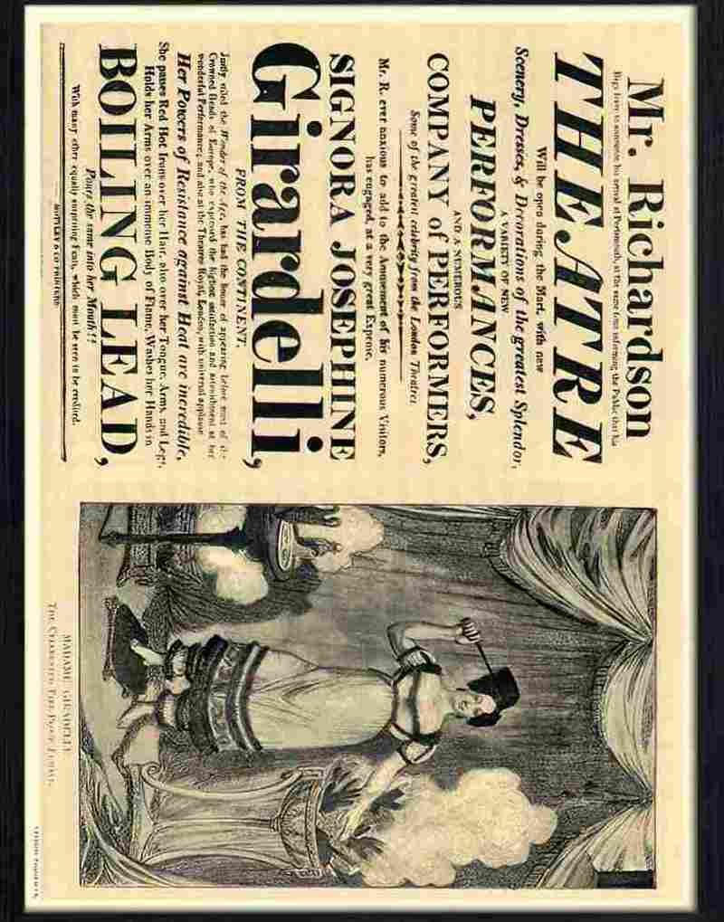 17 05 josephine giradelli the fireproof woman Advert A4 Photo Print