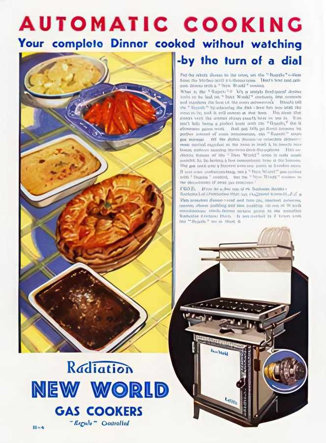 17 New World Gas Coo Vintage Advert A4 Photo Print
