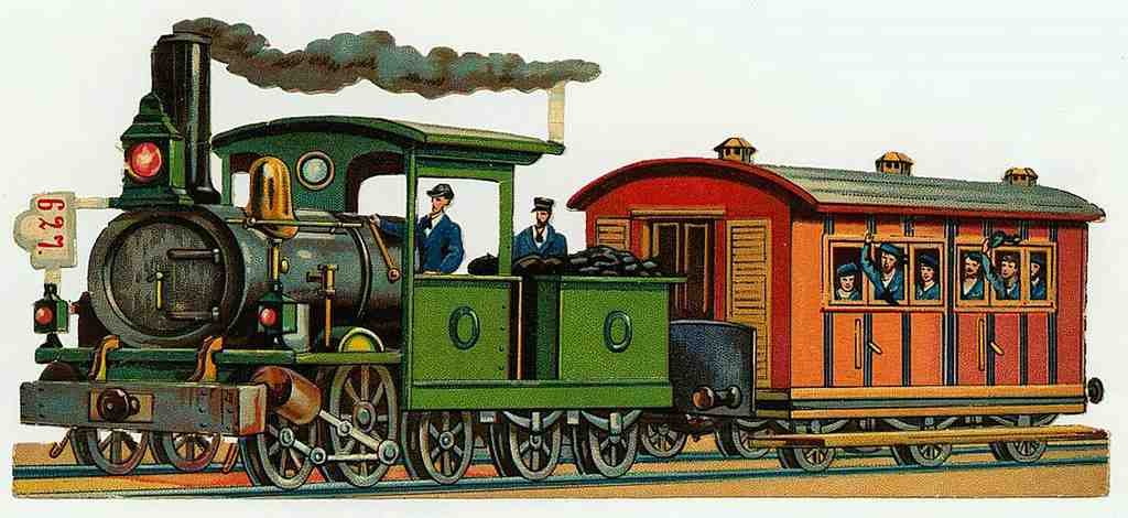 170 Train Scrap Vintage A4 Photo Print