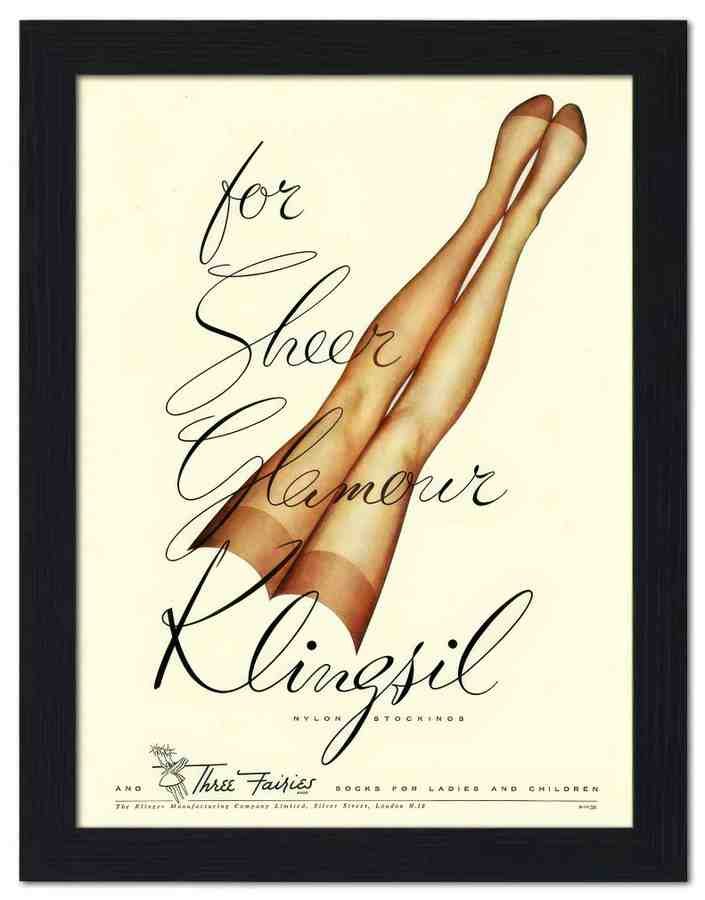 170 klingsill stockings advert 2 Vintage Advert A4 Photo Print