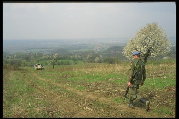 170003 UN Soldier Patrolling A4 Photo Print